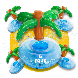 6 Portavasos Palmera Isla Inflable Fiesta Alberca Porta Vaso 6 Portavasos Palmera Isla Inflable Fiesta Alberca Porta Vaso