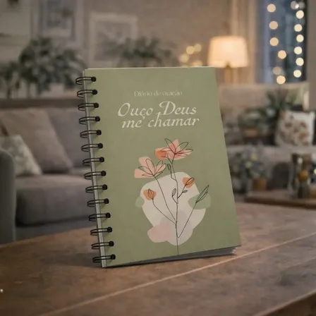 Diario De Oração - Flor Aquarela Verde