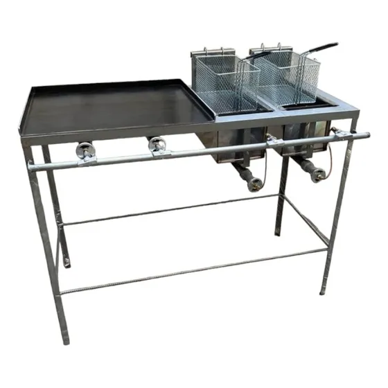 Linea Industrial Cocina Con Plancha Y Dos Freidoras Nueva