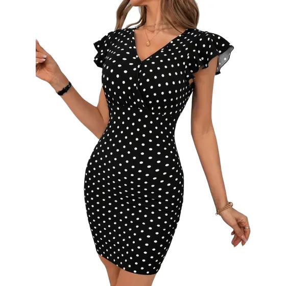  Vestidos Para Damas Estampado Lunares 7317