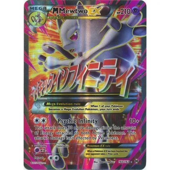 Mega Mewtwo Ex - 160/162 - Full Art Ultra Rare Pokemon Tcg