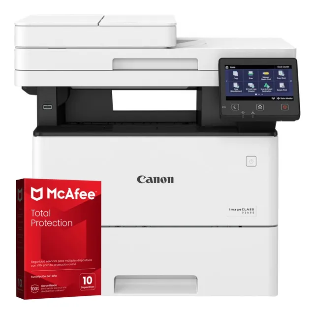 Multifuncional Canon D1620 Laser + Antivirus Mcafee 10 Disp Blanco/negro