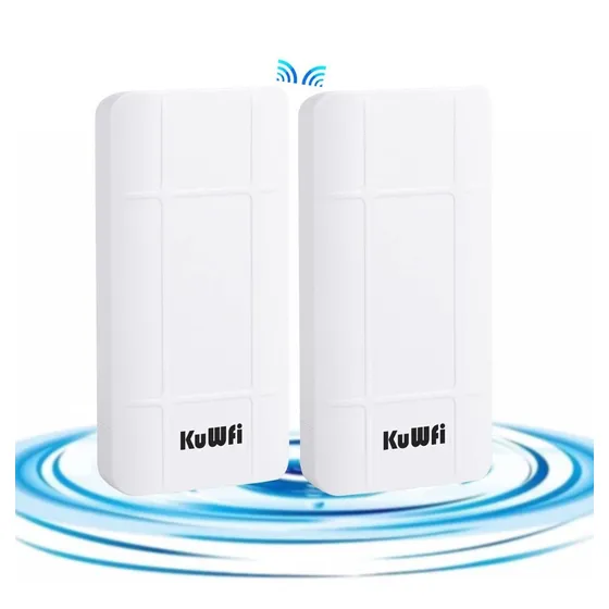 Kuwfi Pack 2 Extensor Wifi Largo Alcance Para Exterior 5