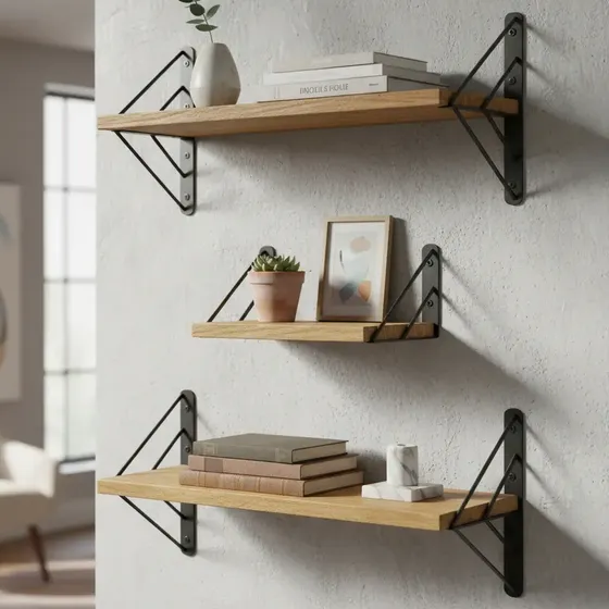 Repisas Flotantes Madera Paulownia 3 Colores Diseño Moderno | Cuotas sin interés