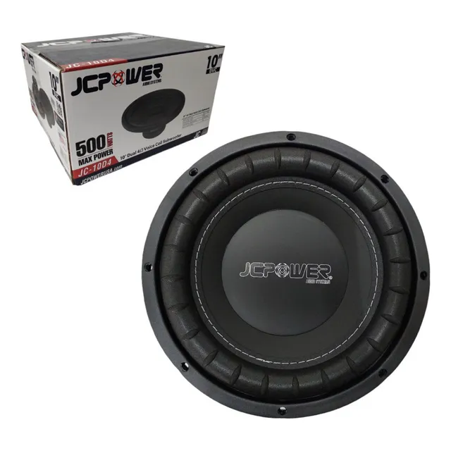 Subwoofer Jc Power Jc-10d4 10 Pulgadas Doble Bobina 500w Max Color Negro