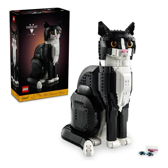 Set De Construcción Lego Ideas Tuxedo Cat 21349 Para Adultos