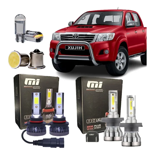 Lampara Cree Led Alta Baja Auxiliar T10 M Atras Toyota Hilux