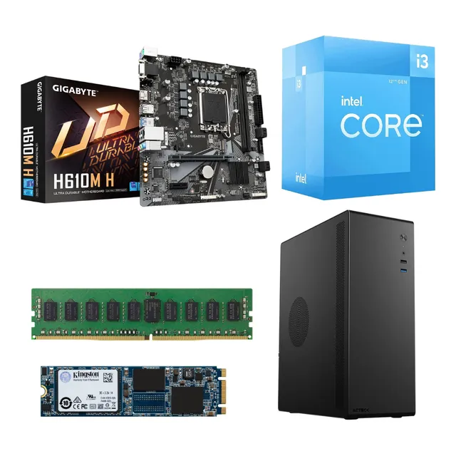 Kit Actualización Intel Core I3 12100 H610 Ddr5 8g 2t Gab Kt