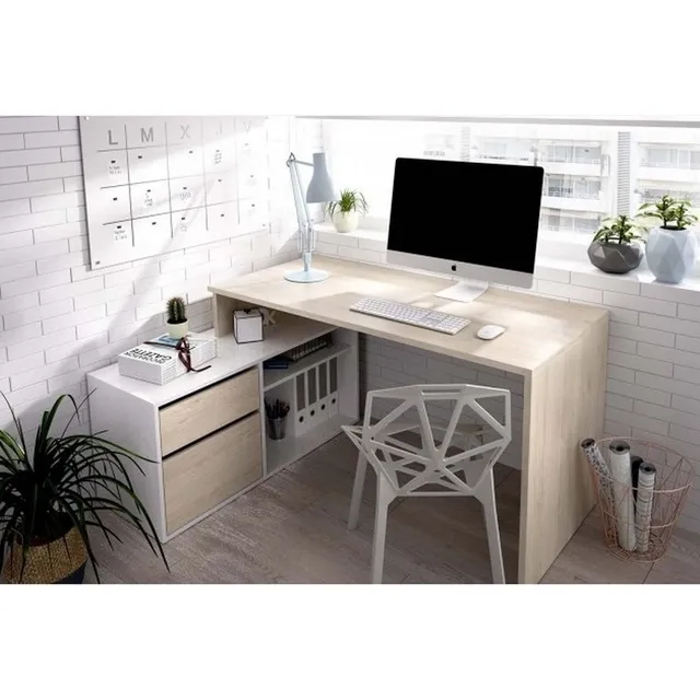 Escritorio Juvenil Credenza Moderno Melamina De 18 Mm 