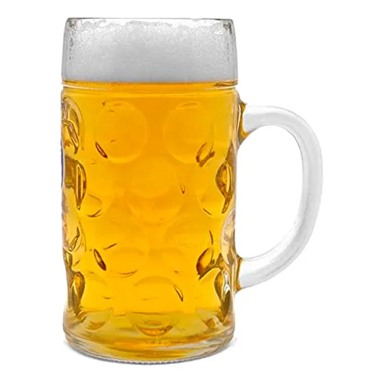Caneca Alemã De Vidro Grosso Para Chopp / Cerveja 1,2 Litro