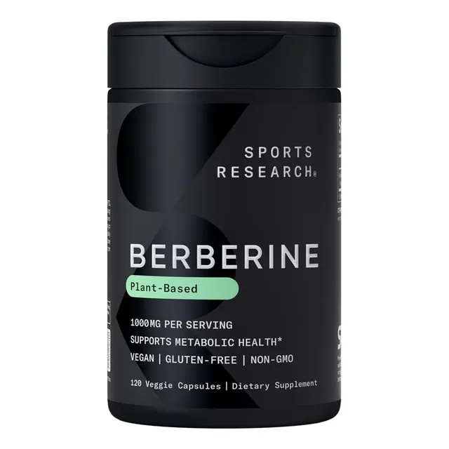 Berberina 1000 Mg Sports Research 120 Cápsulas Vegetales Sin Sabor