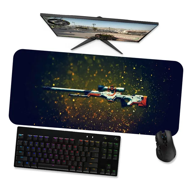 Mousepad Gamer Gigante Speed 90x40 - Csgo Awp Asiimov