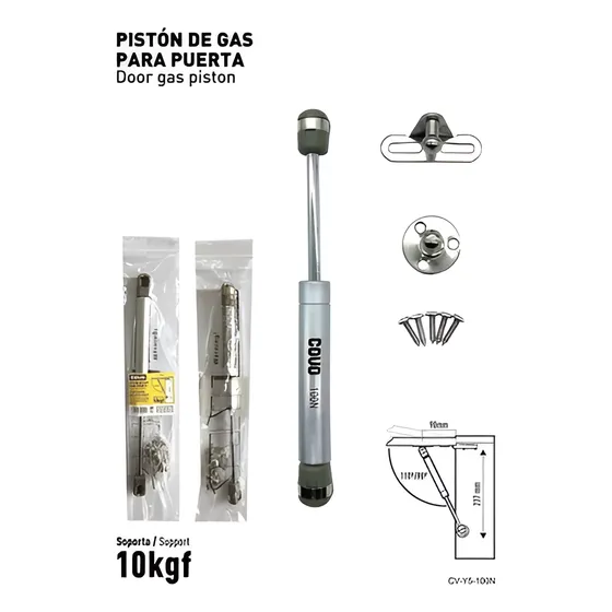 Brazo Gato Hidráulico 10kg Puerta Cocina Gabinete Closet Par