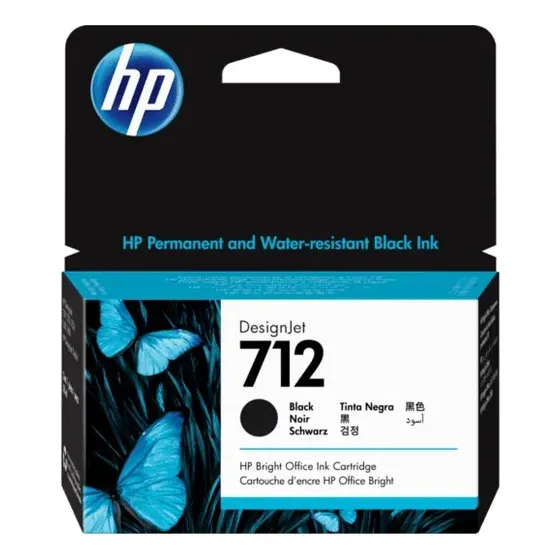 Cartucho De Tinta 3ed70a Hp 712 Negro 38 Ml Plotter T210 / T