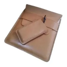 Funda De Cuero Para Tablet + Funda De Cuero Para Teléfono 