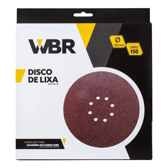 Disco Lixa Lixadeira Parede 225 Mm 10 Wagner Vonder Lynus Quantidade de cascalhos 150
