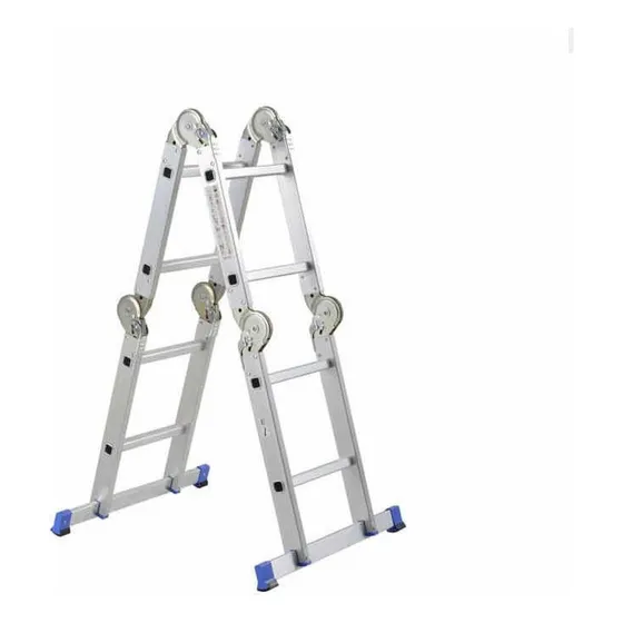 Escalera Multipropósito Aluminio 8 Pasos 150kg Color Plateado