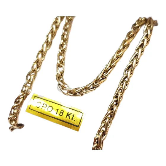 Cadena Espiga Oro 18k Soga Hombre