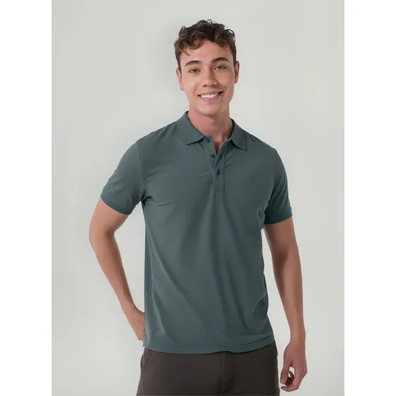 Camiseta Tipo Polo Para Hombre Verde Youngpolo Totto