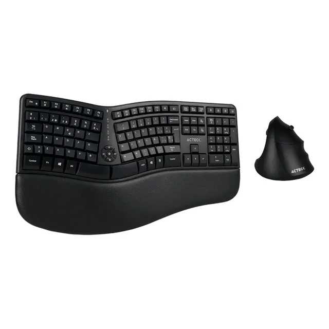 Kit 2 En 1 Inalambrico Acteck Creator Virtuos Fitt Mk770 Teclado Negro Idioma Español