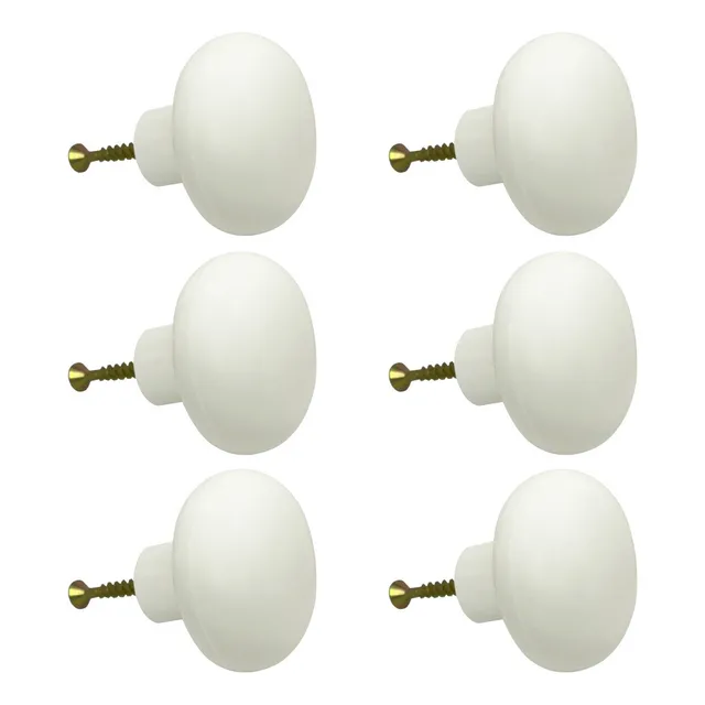 Kit 24 Puxadores Móveis Porta Gaveta Vitória Branco