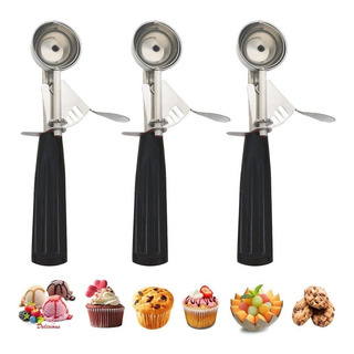 3 Piezas Juego Cucharas Para Galletas Cucharas Para Helado 3 Piezas Juego Cucharas Para Galletas Cucharas Para Helado