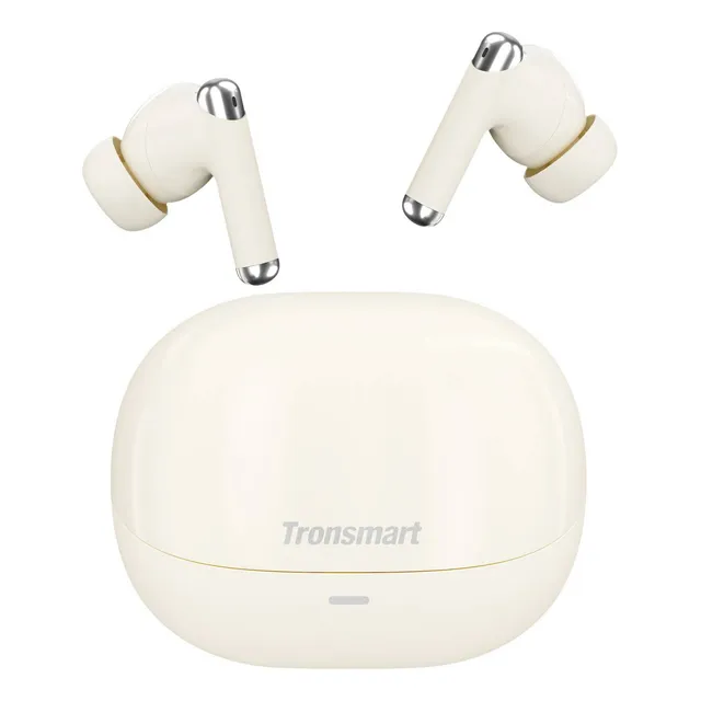 Audífonos Tronsmart Sounfii R4 Bluetooth 5.3 Audio 26 Horas Color Beige Luz Blanco
