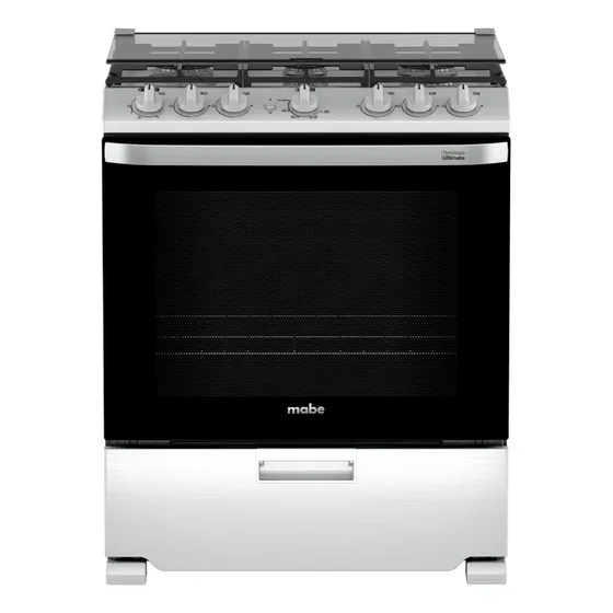 Estufa Mabe Emh7602dss0 A Gas 6 Quemadores Gris Puerta Con Visor