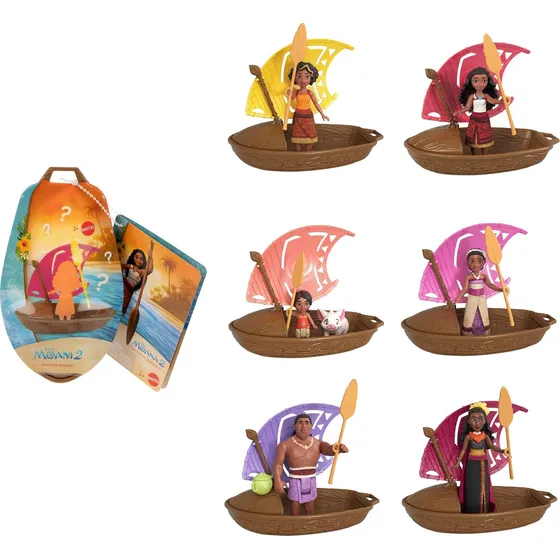 Moana 2 Set De Juego Canoa Mini Muñeca Sorpresa Jbt43 Mattel