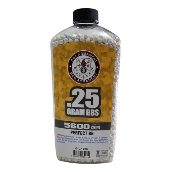 Bbs Airsoft Polida Precisão G&g 0.25g 5600 Rounds G-07-233