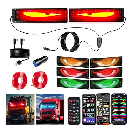 Tela De Led Flexível Display P/ Carro Caminhão 10*35cm2pcs Preto