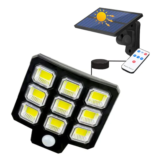 Luminária Solar Parede 160 Cob Led Sensor Presença 3 Funções