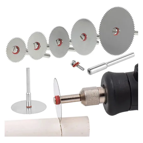 Juego Discos Sierra Mini Con Mandril X 6 Pcs Para Mototool