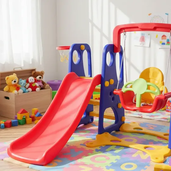 Resbaladera Tobogan 5 En 1 Basquet Y Aros Niños | Cuotas sin interés