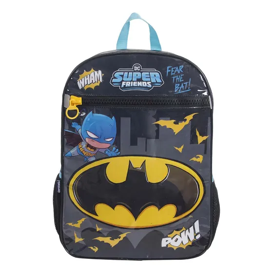 Mochila Escolar G Infantil Menino Batman Dc Superfriends