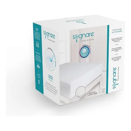 Sognare Cool Proof Protector Colchón Tamaño Matrimonial Tecnología Impermeable Y Lavable