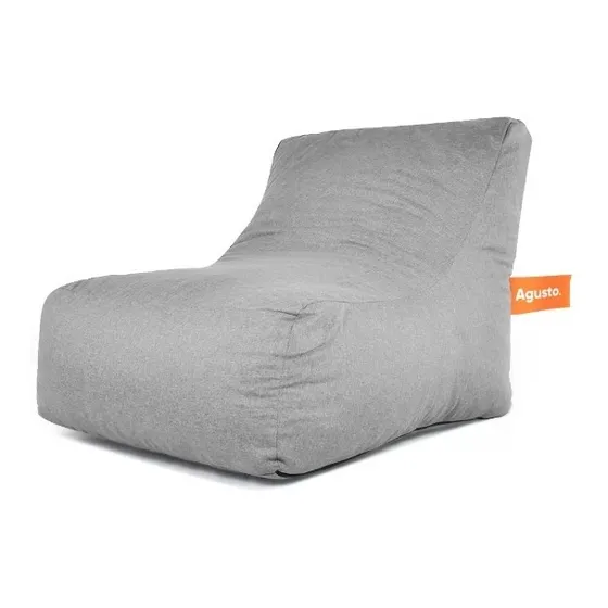 Agusto Puff Sillón Asiento Para Sala O Cuarto Funda Lavable Color Gris