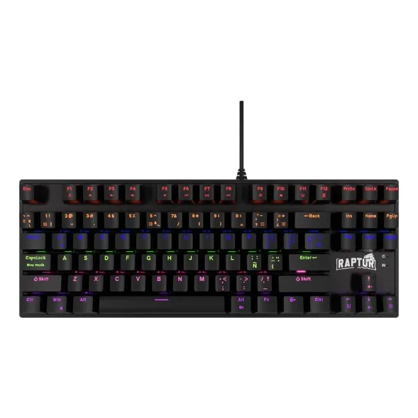 Teclado Raptor Fireclaw M87 Mecanico Rgb Sw Red Outemu