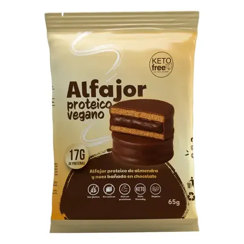 Ketofree Alfajor Proteico Vegano Keto Sin Gluten 17g Protein | Cuotas sin interés