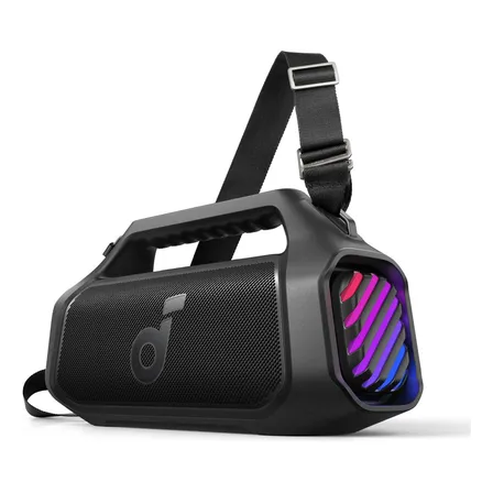 Bocina Bluetooth Portátil Soundcore Boom 2 Plus 140W RMS con BassUp Color Negro