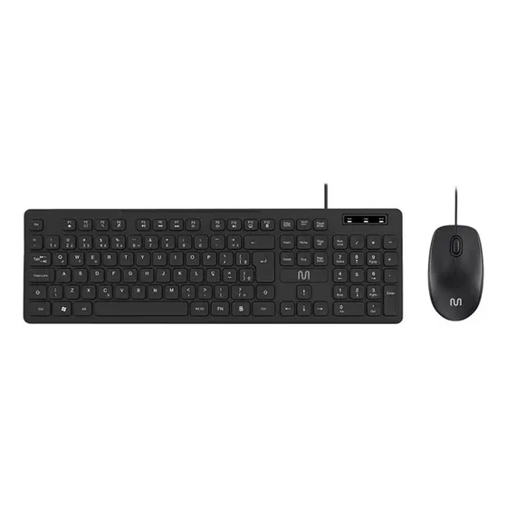 Teclado E Mouse Com Fio Cf300 Usb 1200dpi Multi - Tc310 Mouse Preto Teclado Preto