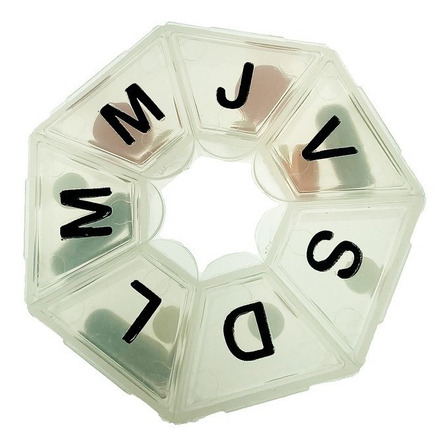 Pastillero Capsulero Semanal Organizador Medicamentos Pastillero Capsulero Semanal Organizador Medicamentos