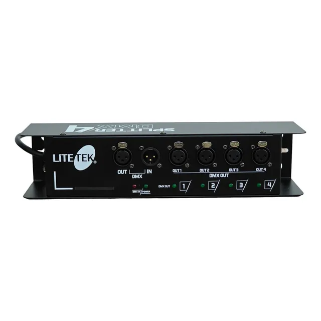 Splitter Divisor Dmx 1 Entrada 4 Salidas Lite Tek Splitter 4
