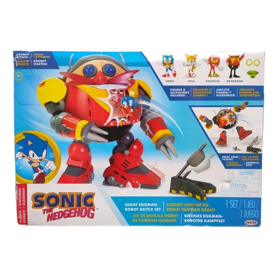 Muñeco Sonic The Hedgehog Set Batalla Robot Eggman Gigante