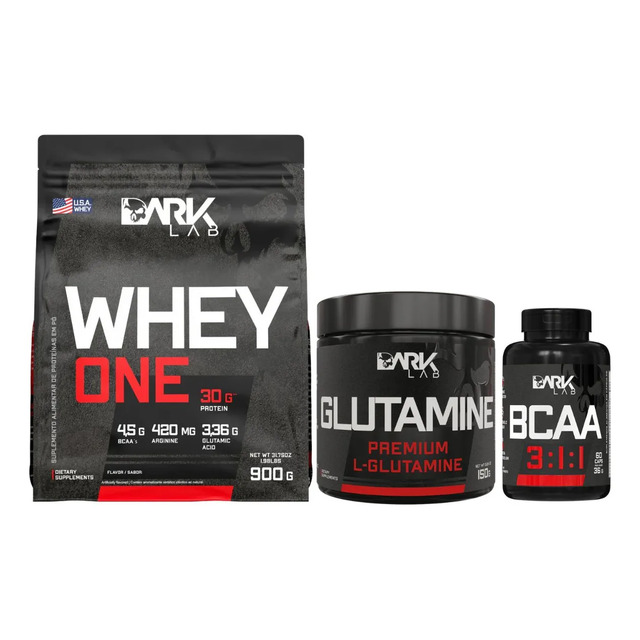 Whey One Chocolate Refil 900g + Glutamina Premium 150g + Bcaa 3:1:1 60 Cápsulas Dark Lab Whey One Chocolate Refil 900g + Glutamina Premium 150g + Bcaa 3:1:1 60 Cápsulas Dark Lab