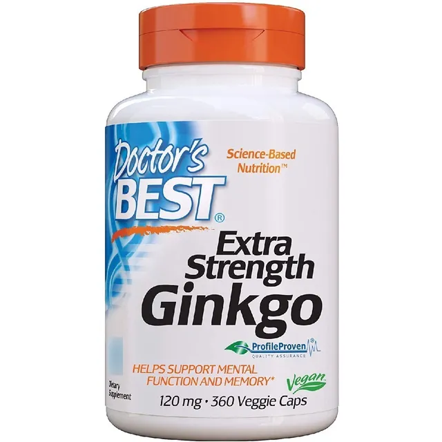 Ginkgo Biloba 120 Mg Extra Fuerte Doctor's Best 360 Capsulas Sabor Neutro