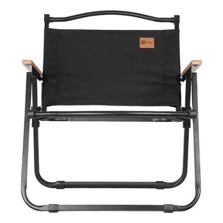 Cadeira Dobrável Preto 95kg Aço Poliester 600D Com Apoio Nautika