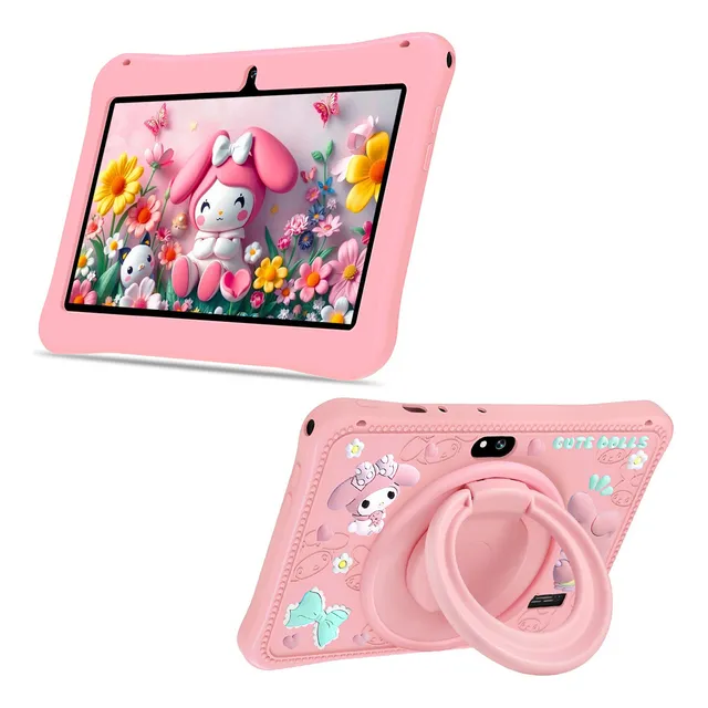 F06 Android 12 Tablet Niños con Funda 7'' Wifi 6+128gb Color Rosa