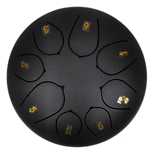Steel Tongue Drum 6 Pulgadas 8 Tonos Negro Meditacion