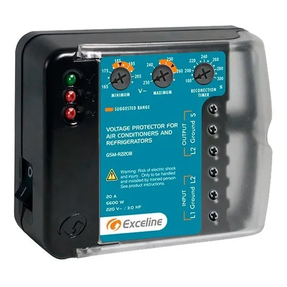 Protector De Voltaje 220 Exceline Gsm-r220b A/a Y Refrigerac
